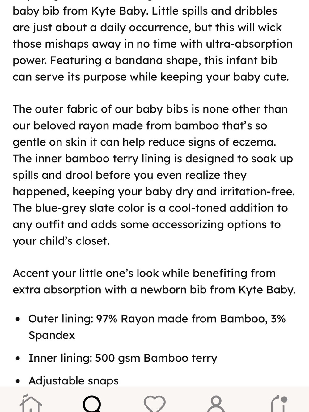 Kyte Baby Blush Shark Bib - Picture 5 of 5